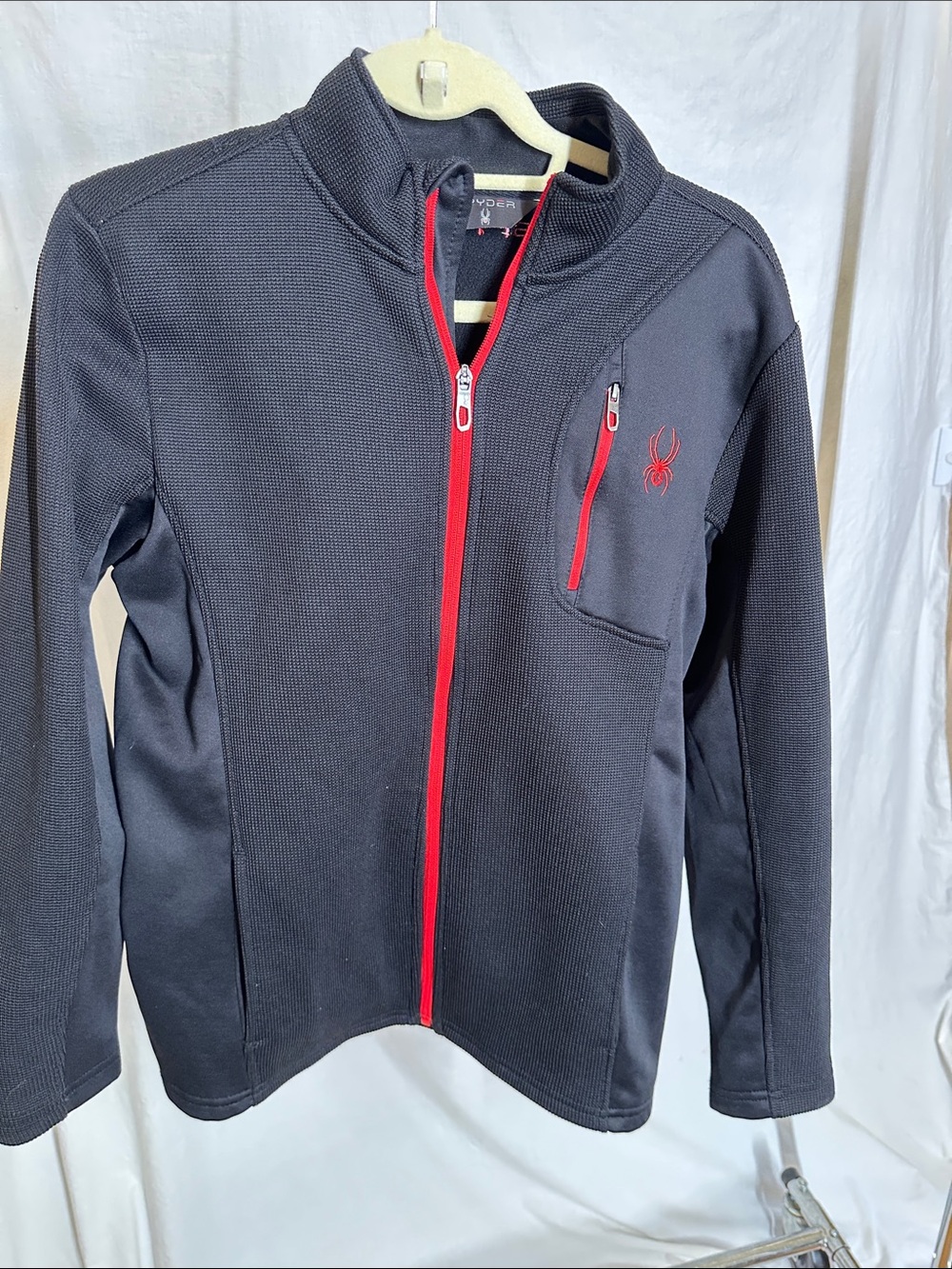 Spyder Black Jacket with Red Accents